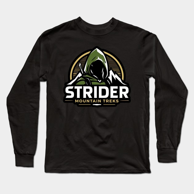 Strider Mountain Treks - Hiking - Fantasy Long Sleeve T-Shirt by Fenay-Designs